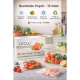 Single Buzdolabı Poşeti Paket İçeriği 15 Adet
