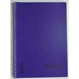 Single Color Sıngle Color A4 96 Yaprak Çizgili Pp Kapak Spiralli Defter Mor
