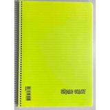 Single Color Sıngle Color A4 96 Yaprak Çizgili Pp Kapak Spiralli Defter Neon Sarı