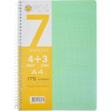 Single Color Spiralli 4+3 175 Yp.ayraçlı Defter - 1 Adet - 001-Renkli