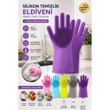 Single Sihirli Eldiven Çok Amaçlı Banyo Tuvalet Mutfak Bulaşık Temizleme Silikon Eldiveni