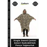 Single Sword Çantalı Askeri Kadın&Erkek Panço Yağmurluk Avcılık Yağmurluğu
