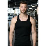 Single Sword Erkek Sporcu Atleti Nefes Alan Hızlı Kuruyan Fitness Koşu Atleti, Siyah, L