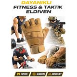 Single Sword Erkek&Kadın Fitness Eldiveni Ağırlık Body Dambıl Halter Kullanımı İçin Rahat Malzeme Spor&Fitness Outdoor - Beden: M | Renk: Bej
