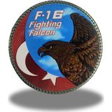Single Sword F-16 Fighting Falcon Plastik Cırtlı Arma Patch 9,5 cm