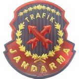 Single Sword Jandarma Trafik Plastik Göğüs Arması - Patch - Peç