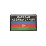 Single Sword Karabağ Azerbaycanındır Yazılı Azerbaycan Bayrağı Plastik Patch