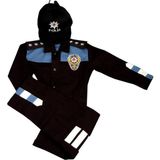 Single Sword Kız&Erkek Çocuk Polis Kıyafeti (Şapka, Gömlek, Pantolon Takımı) Yeni Model - Beden: 8 | Renk: Mavi - 8 Yaş
