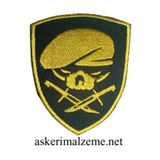 SINGLE SWORD Komando Kurt Çekmaster Bordo Bere Kol Arması Sarı Nakış Işleme Patch, Peç Model