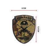 Single Sword Komando Yazılı Kabartmalı Plastik Cırtlı Arma Patch