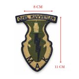Single Sword MAK Nakış Patch Özel Kuvvetler Askeri Arma Cırtlı Tactical Patch SİYAH-BEJ