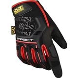Single Sword Mechanix Tam Parmak Taktik Eldiven, Darbe Emici İş Eldiveni, Dokunmatik Özellikli Motosiklet&Spor Eldiveni, Unisex KIRMIZI-XL