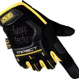 Single Sword Mechanix Tam Parmak Taktik Eldiven, Darbe Emici İş Eldiveni, Dokunmatik Özellikli Motosiklet&Spor Eldiveni, Unisex SARI-XL