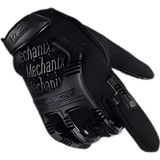 Single Sword Mechanix Tam Parmak Taktik Eldiven, Darbe Emici İş Eldiveni, Dokunmatik Özellikli Motosiklet&Spor Eldiveni, Unisex SİYAH-L