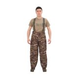 Single Sword Outdoor Softshell Su Geçirmez Kışlık Erkek Pantolon (Salopet Askılı), Kamuflaj Renk