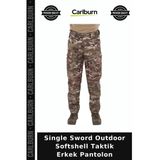 Single Sword Outdoor Softshell Taktik Erkek Pantolon Kışlık Alt Esnek Giyim Soğuk Koruma