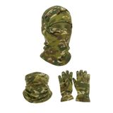 SINGLE SWORD Polar Bere Olan Boyunluk Eldiven ve Kar Maskesi 3 lü set
