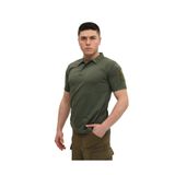 SINGLE SWORD Regular Fit Polo Yaka Kısa Kollu Erkek Taktik Haki Tişört/T-shirt