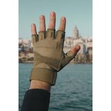 Single Sword SC 1002 Kısa Parmak Taktik ve Outdoor Eldiveni – Dayanıklı Operasyon Modeli Yarım Parmak - Beden: M | Renk: Haki