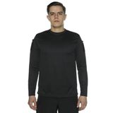 Single Sword Single Sword Bisiklet Yaka Uzun Kollu Basic&Taktik Erkek T-Shirt, Siyah, M