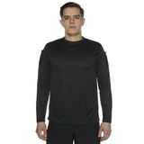 Single Sword Single Sword Bisiklet Yaka Uzun Kollu Basic&Taktik Erkek T-Shirt, Siyah, S