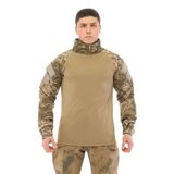 Single Sword Single Sword Dirseklik Tasarımlı Polo Yaka Erkek Combat Tişört, Piksel, 2Xl