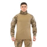 Single Sword Single Sword Dirseklik Tasarımlı Polo Yaka Erkek Combat Tişört, Piksel, L