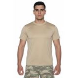 Single Sword Single Sword Kısa Kol Microfiber T-Shirt Askeri Ve Outdoor Microfiber Üst Içlik Fanila Tişört, Bej, 2Xl