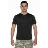 Single Sword Single Sword Kısa Kol Microfiber T-Shirt Askeri Ve Outdoor Microfiber Üst Içlik Fanila Tişört, Siyah, L