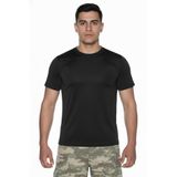 Single Sword Single Sword Kısa Kol Microfiber T-Shirt Askeri Ve Outdoor Microfiber Üst Içlik Fanila Tişört, Siyah, S