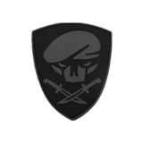 Single Sword Single Sword Komando Bere-Bıçak Plastik Patch - Peç, Siyah