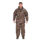 Single Sword Single Sword Su Geçirmez Kışlık Softshell Mont&Pantolon Salopet Takım, Multicam, S