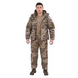 Single Sword Single Sword Su Geçirmez Kışlık Softshell Mont&Pantolon Salopet Takım, Piksel, Xl