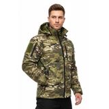 Single Sword Single Sword Su Geçirmez Outdoor Softshell Taktik Erkek Mont, Multicam, L