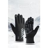 Single Sword Single Sword Su Geçirmez Softshell Unisex Bisiklet, Motosiklet Eldiven Dokunmatik Kışlık Rüzgar Geçirmez Kaymaz, Siyah, Xl