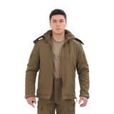 Single Sword Single Sword Su&Rüzgar Geçirmez Outdoor Softshell Kışlık Erkek Mont (Kapüşonlu), Haki, 2Xl