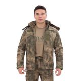 Single Sword Single Sword Su&Rüzgâr Geçirmez Kapüşonlu Softshell Kışlık Erkek Mont, Atacs, 2Xl