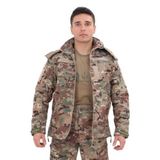 Single Sword Single Sword Su&Rüzgâr Geçirmez Kapüşonlu Softshell Kışlık Erkek Mont, Multicam, Xl