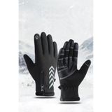 SINGLE SWORD Su Geçirmez Softshell Unisex Bisiklet, Motorcu Touch Uyumlu Soğuk Hava Rüzgar Geçirmez Kaymaz Eldiven T1-153.03.085