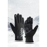 Single Sword Su Geçirmez Softshell Unisex Bisiklet, Motosiklet Eldiven Dokunmatik Kışlık Rüzgar Geçirmez Kaymaz