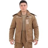 Single Sword Su ve Rüzgâr Geçirmez Kapüşonlu Softshell Kışlık Erkek Mont | BEDEN:2XL RENK:BEJ