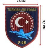 Single Sword Turkish Air Force F-16 Plastik Arkası Cırtlı Arma Patch