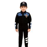Single Sword Unisex Çocuk Polis Kıyafeti (Şapka, Gömlek, Pantolon Takımı), 3