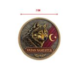 Single Sword Vatan Namustur” Kurt Armalı Plastik Patch 7 cm