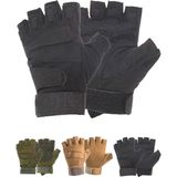 Single Sword Yarım Parmak - Erkek & Kadın Outdoor Spor & Fitness Outdoor Kesik Parmak Eldiven - Beden: XL | Renk: Siyah