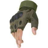 Single Sword Yarım Parmak Taktik Eldiven Bisiklet Motosiklet Outdoor Eldiven - 2XL - Bej