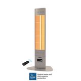 Single X Karbon Serisi Ip65 Suya-Toza Dayanıklı 2300 W Bej Uzaktan Kumandalı Dış Mekan Isıtıcı