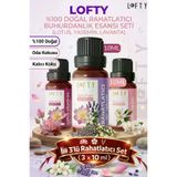 Singularis Lavyaslot Rahatlatıcı Set Lavanta - Yasemin - Lotus Uçucu Yağ Buhurdanlık Esansı Oda Kokusu 10Ml