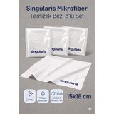 Singularis Premium Mikrofiber Gözlük ve Ekran Temizleme Bezi - Hassas Yüzeyler İçin Çizmez - Beyaz