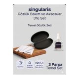 Singularis Profesyonel Gözlük Bakım Ve Aksesuar 3'lü Tam Set - Temizleme Spreyi + Bez + Kılıf